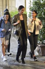 LILY ALDRIDGE and NAOMI SCOTT Out for Dinner in Rome 10/09/2019