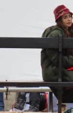 LILY COLLINS and ASHLEY PARK on the Set of Emily in Paris in Paris 10/07/2019