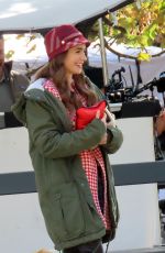 LILY COLLINS and ASHLEY PARK on the Set of Emily in Paris in Paris 10/07/2019