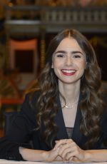 LILY COLLINS on the Set of Emily in Paris in Paris 09/27/2019