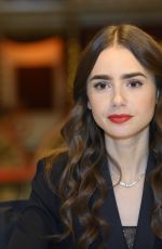 LILY COLLINS on the Set of Emily in Paris in Paris 09/27/2019