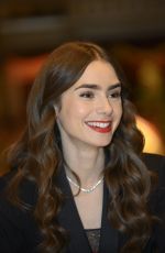 LILY COLLINS on the Set of Emily in Paris in Paris 09/27/2019