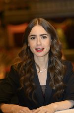 LILY COLLINS on the Set of Emily in Paris in Paris 09/27/2019