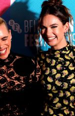 LILY JAMES and BILLIE PIPER at Rare Beasts Premiere at 63rd BFI London Film Festival 10/10/2019