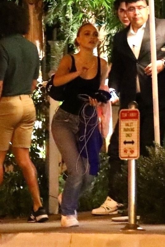 LILY-ROSE DEPP and Timothee Chalamet Night Out in Los Angeles 10/25/2019