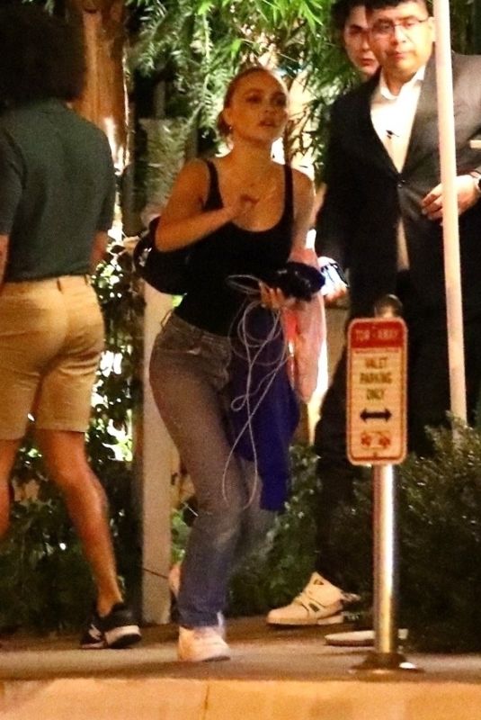 LILY-ROSE DEPP and Timothee Chalamet Night Out in Los Angeles 10/25/2019