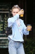 LILY-ROSE DEPP Out for Coffee at Aroma Cafe in Los Angeles 10/29/2019
