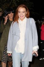LINDSAY LOHAN Leaves Mercer Hotel in New York 10/24/2019