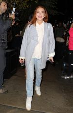 LINDSAY LOHAN Leaves Mercer Hotel in New York 10/24/2019