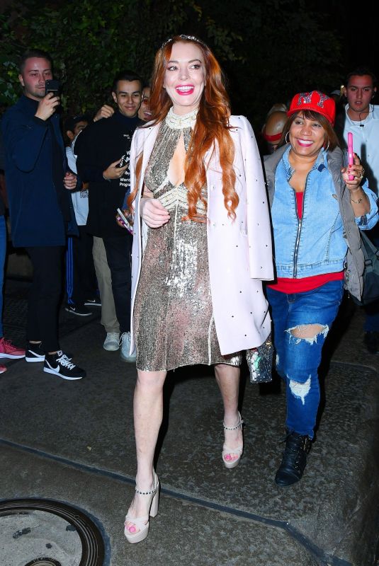 LINDSAY LOHAN Night Out in New York 10/25/2019