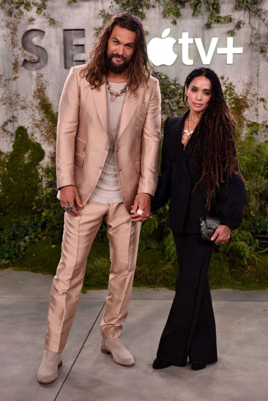 LISA BONET and Jason Momoa at See Premiere in Westwood 10/21/2019