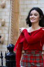 LUCY HALE and Zane Holtz on the Set of Katy Keene in New York 10/07/2019