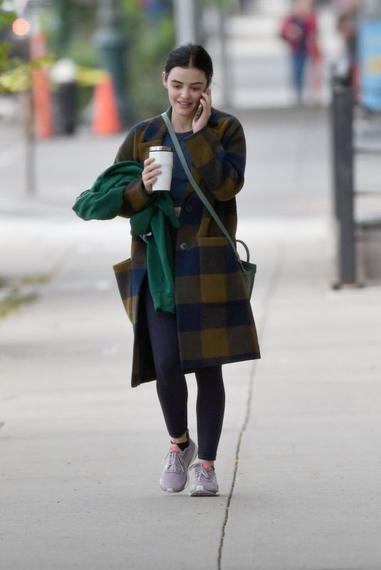 LUCY HALE Leaves a Gym in New York 10/06/2019