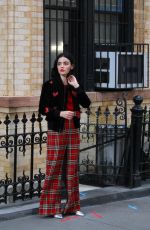 LUCY HALE on the Set of Katy Keene in New York 10/02/2019