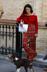 LUCY HALE on the Set of Katy Keene in New York 10/02/2019