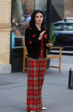 LUCY HALE on the Set of Katy Keene in New York 10/02/2019