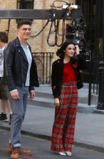 LUCY HALE on the Set of Katy Keene in New York 10/02/2019