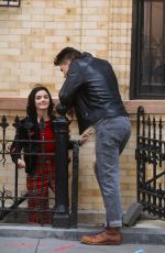 LUCY HALE on the Set of Katy Keene in New York 10/02/2019