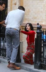 LUCY HALE on the Set of Katy Keene in New York 10/02/2019