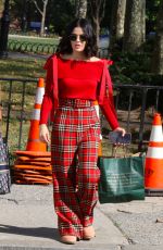 LUCY HALE on the Set of Katy Keene in New York 10/02/2019