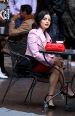 LUCY HALE on the Set of Katy Keene in New York 10/10/2019