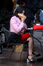 LUCY HALE on the Set of Katy Keene in New York 10/10/2019