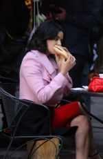LUCY HALE on the Set of Katy Keene in New York 10/10/2019