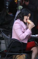 LUCY HALE on the Set of Katy Keene in New York 10/10/2019
