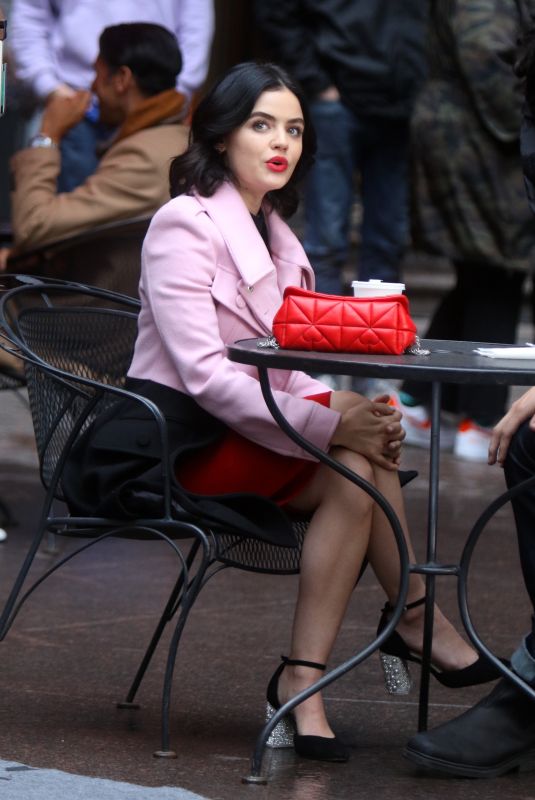 LUCY HALE on the Set of Katy Keene in New York 10/10/2019