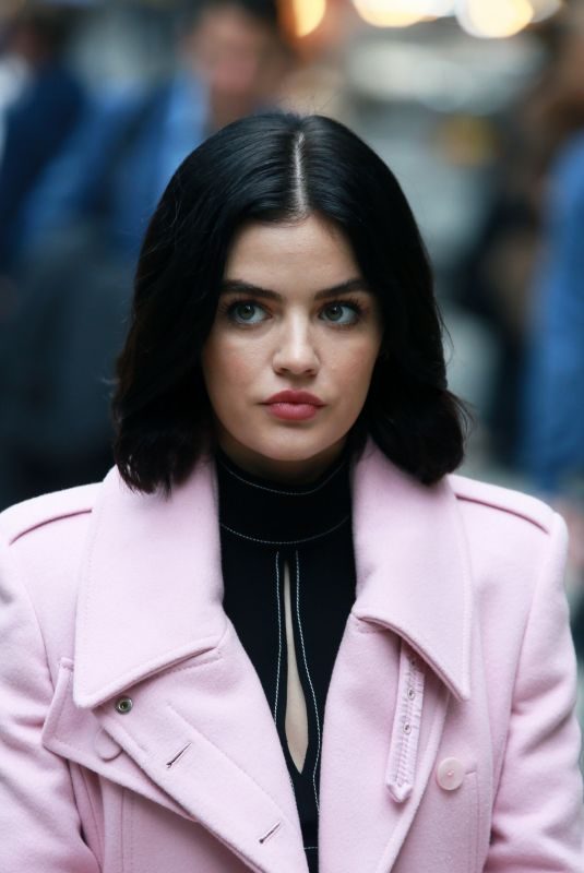 LUCY HALE on the Set of Katy Keene in New York 10/16/2019