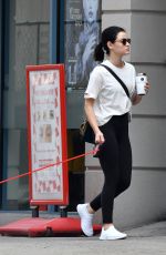LUCY HALE Out with Her Dog in New York 09/30/2019