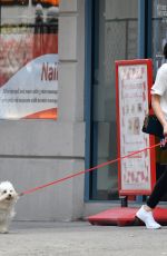 LUCY HALE Out with Her Dog in New York 09/30/2019