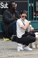 LUCY HALE Out with Her Dog in New York 09/30/2019