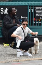 LUCY HALE Out with Her Dog in New York 09/30/2019