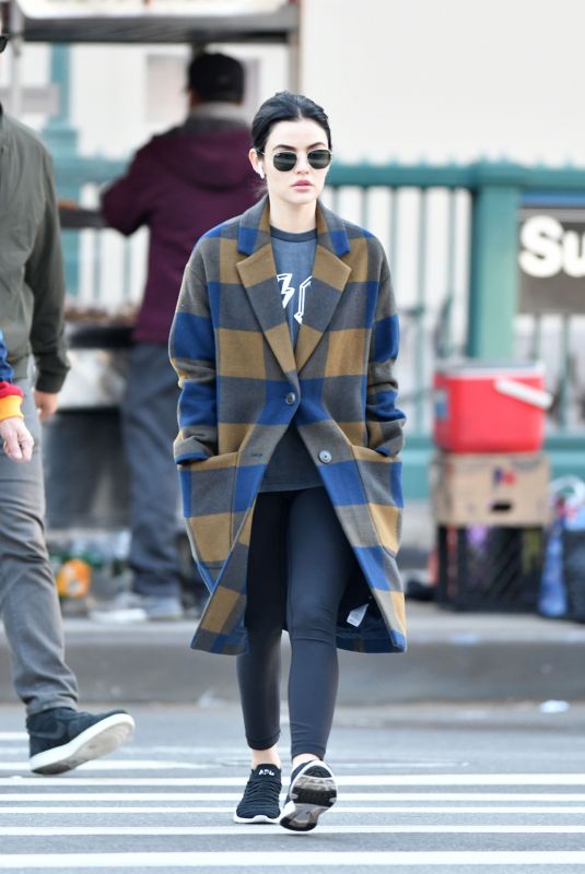 LUCY HALE Put and About in New York 10/16/2019