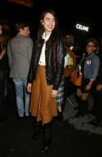 MARGARET QUALLEY Arrives at Celine Show at Paris Fashion Week 09/27/2019