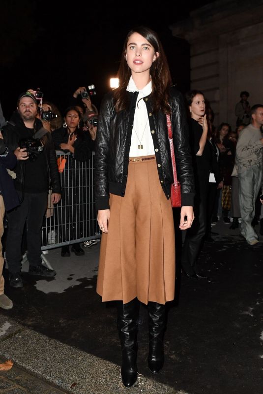 MARGARET QUALLEY Arrives at Celine Show at Paris Fashion Week 09/27/2019