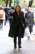 MARISKA HARGITAY on the Set of Law and Erder: Special Victims Unit in New York 10/30/2019