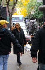 MARISKA HARGITAY on the Set of Law and Erder: Special Victims Unit in New York 10/30/2019