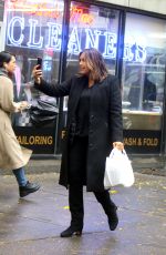 MARISKA HARGITAY on the Set of Law and Erder: Special Victims Unit in New York 10/30/2019