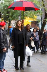 MARISKA HARGITAY on the Set of Law and Erder: Special Victims Unit in New York 10/30/2019