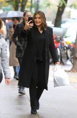 MARISKA HARGITAY on the Set of Law and Erder: Special Victims Unit in New York 10/30/2019