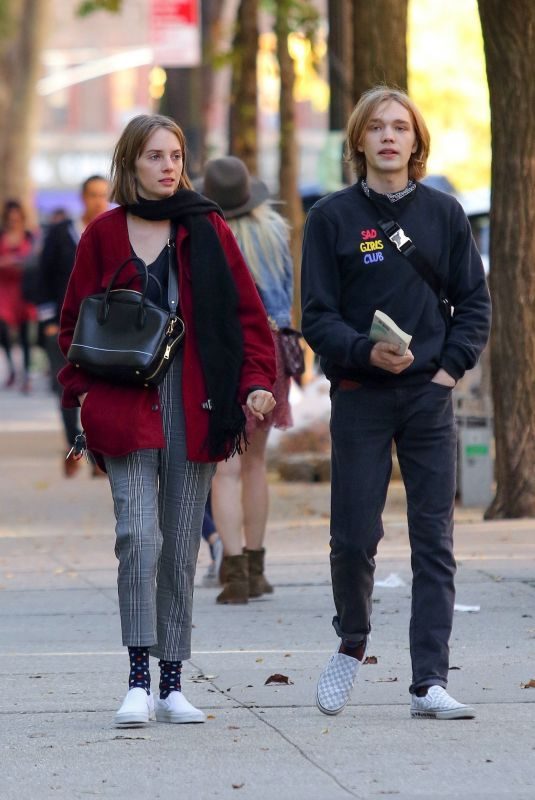 MAYA HAWKE and Charlie Plummer Out in New York 10/24/2019