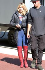 MELISSA BENOIST on the Set of Supergirl in Vancouver 10/01/2019