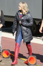 MELISSA BENOIST on the Set of Supergirl in Vancouver 10/01/2019