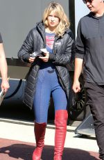 MELISSA BENOIST on the Set of Supergirl in Vancouver 10/01/2019