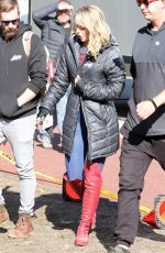 MELISSA BENOIST on the Set of Supergirl in Vancouver 10/01/2019