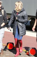 MELISSA BENOIST on the Set of Supergirl in Vancouver 10/01/2019