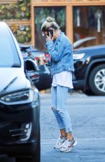 MILA KUNIS in Double Denim Out in Los Angeles 10/18/2019