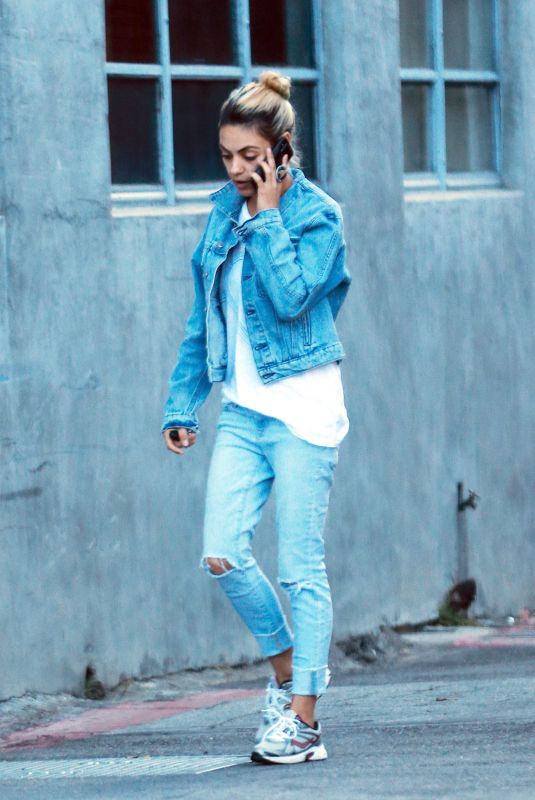 MILA KUNIS in Double Denim Out in Los Angeles 10/18/2019